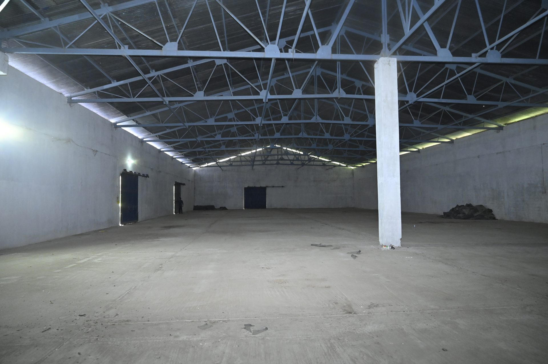 Warehouse interior wide angle
